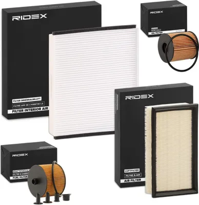Produktbild von RIDEX Filterset Inspektionspaket Filtersatz für FORD Focus II Schrägheck (DA, HCP, DP) Focus II Kombi (DA, FFS, DS) Focus C-Max (DM2) für VOLVO V50