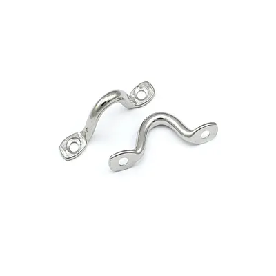 Produktbild von 10 Riemenbügel Flachbügel Öse Bügel poliert Edelstahl V4A Fenderöse