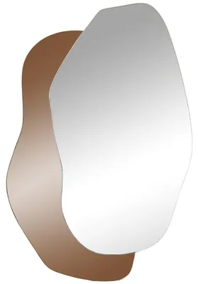 2er-Set Wandspiegel ohne Rahmen, braun, 57x1x89 cm