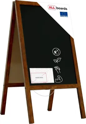 Immagine prodotto di Lavagna per gesso a cavalletto bifacciale 118x61 cm