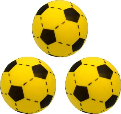 Produktbild von 3x weicher Ball Softball Gelb Schaumstoffball Kinder Soft Fußball 20cm Atabiano 605