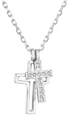 Image de Collier en argent avec croix 12012.1