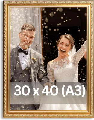 Produktbild von Bilderrahmen "Chagall" - Farbe: Grün Gold - Größe: 30 x 40 cm
