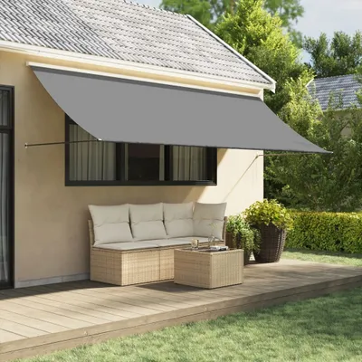 Produktbild von Maison Exclusive - Markise Einziehbar Anthrazit 350x150 cm Stoff und Stahl