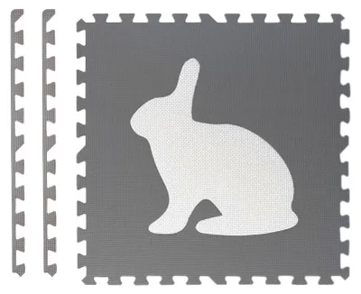 Obrázok produktu pre Duża mata piankowa, puzzle, zwierzątka białe i szare 6 szt