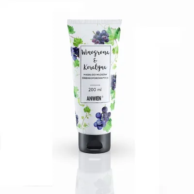 Obrázok produktu pre Anwen Winogrona i Keratyna Maska do włosów średnioporowatych, 200 ml