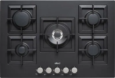 Immagine prodotto di Elleci Plano 75 TCC piano cottura Nero Da incasso 75 cm Gas 5 Fornelli