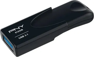 Immagine prodotto di PNY Attache 4 3.1 USB-Stick 512 GB USB Typ-A 3.1 (3.1 Gen 1) Schwarz (FD512ATT431KK-EF)