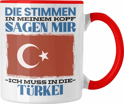 Produktbild von Trendation - Türkei Tasse Urlaub Heimat Geschenk Spruch Türke Geschenkidee (Rot)