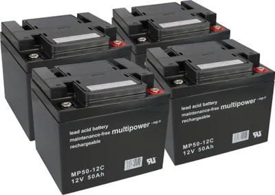 Image de 4 x 12V 50Ah Blei AGM Multipower