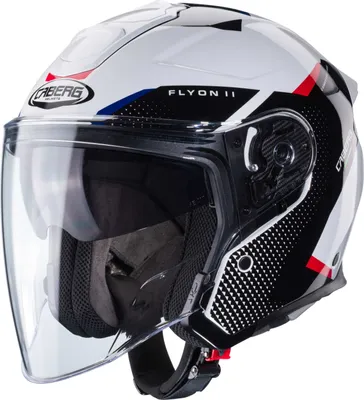 Produktbild von Caberg Helm Flyon II Boss weiß/schwarz-rot-blau - Größe M