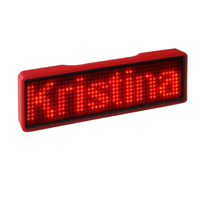 Produktbild von BerryBase LED Name Tag, 11x44 Pixel, USB, unifarben - Farbe: rot