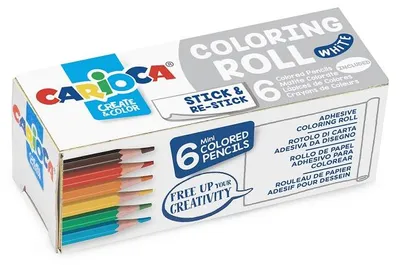 Obrázek produktu pro Pastelky CARIOCA Mini 6 ks s rolí omalovánek, bez potisku
