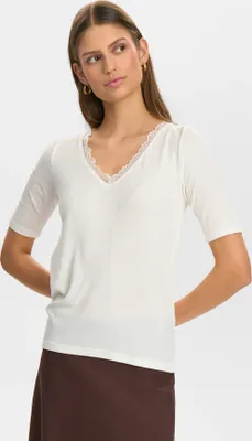 Immagine prodotto di Numph NUBOWIE LACE T-SHIRT 9001 Cloud Dancer