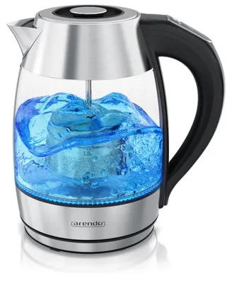 Imagen del producto de Hervidor de agua con control de temperatura de 40° a 100°C y pantalla, tetera de vidrio y acero inoxidable con infusor, 1,8 litros, 2200 W, función de mantenimiento del calor y protección contra sobrecalentamiento