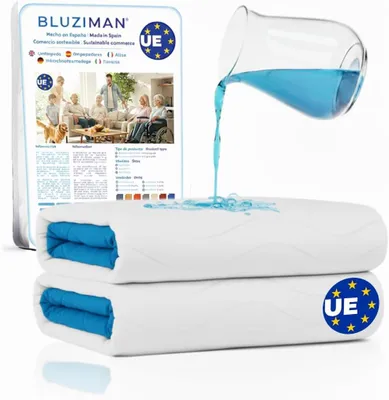 Productafbeelding van Wasbare inleggers voor incontinentie, waterdicht met flappen, 135x90 cm, matrasbeschermer voor verzorging