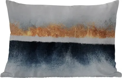 Produktbild von MuchoWow® Outdoor Kissen - Gold - Abstrakt - Design - 60x40 cm - Wetterfest - Lounge Kissen - Zierkissen - Kissen für Innenräume