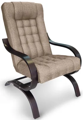 Produktbild von ANMIL FINKA VIGO in Beige Sessel 65x76x100 cm – Fernsehsessel, Polstersessel, Relaxsessel mit T30-Schaum und Wenge-Gestell gesteppter Bezug