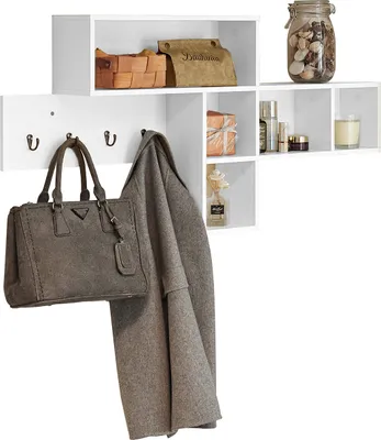 Relaxdays Kindergarderobe Berg-Design - 4 Haken Leiste Aus Holz Für Kinderzimmer