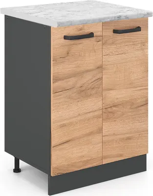 Immagine prodotto di Mobiletto base cucina Vicco R-Line Rovere dorato 60 cm PL Marmo, Model 45703