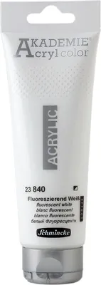 Produktbild von Schmincke 120ml AKADEMIE Acryl color Fluoreszierend Weiss Acryl 23 840 012