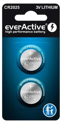 Produktbild von Lithiumbatterie mini everActive CR2025 - Blisterverpackung 2 Stk.