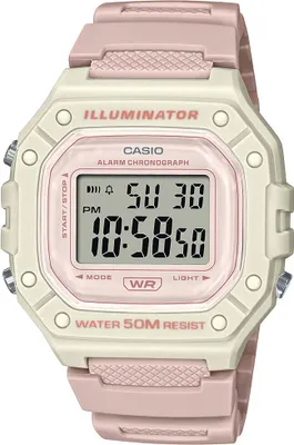 Produktbild von Casio Timeless Kollektion Mod. Sportbeleuchtung WR 50M, Alarm, Chronograph, hellrosa, farbige Serie