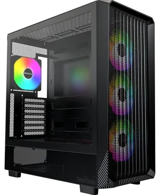 Produktbild von Montech X5, Midi Tower, PC, Schwarz, ATX, EATX, micro ATX, Mini-ITX, SSI CEB, Gaming, Multi