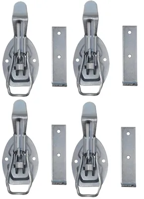 Produktbild von 4x Spannverschluss mit Gegenstück 220x88 mm – Bordwandverschluss für Anhänger und Kisten Verzinkter Kistenverschluss
