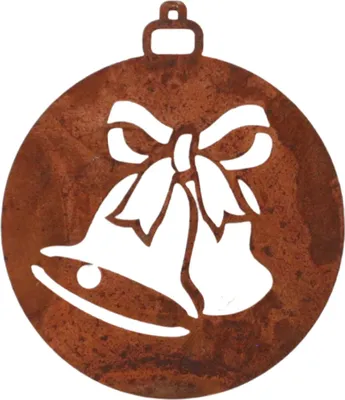 Image de Rostikal Décoration à suspendre Cloches 7 cm rouille Décoration de Noël Décoration d'arbre de Noël Chambre Décoration jardin