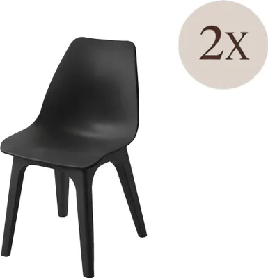 Produktbild von Montivilla - Outdoor-Stuhl, Anthrazit, 2 Italy Stühle