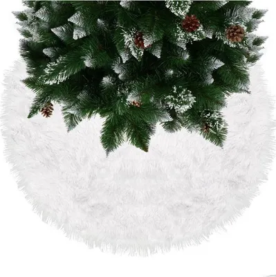 Image de Tapis sous le sapin 72 cm, blanc