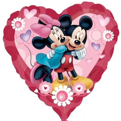 Produktbild von Minnie & Micky Maus Folienballon Herz gross