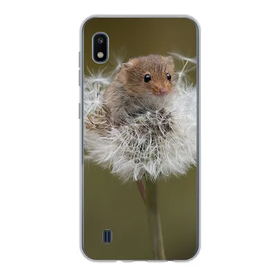 Produktbild von MuchoWow® Handyhülle Schutzhülle Hülle für Samsung Galaxy A10 Maus - Jung - Blumen Silikon Softcase Handy Hülle - Schutzhülle