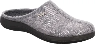 Produktbild von Rohde Damen Hausschuhe Softfilz Pantoffeln Bari 6542, Größe:42 EU, Farbe:Grau