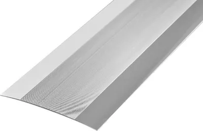 Zdjęcie produktu dla Listwa ochronna aluminiowa owalna z ryflem 100mm klejona Cezar Srebrny Mat 0,93m