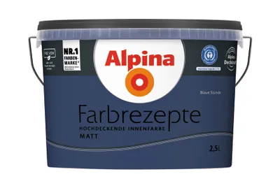Produktbild von Alpina Farbrezepte Wandfarbe matt 2,5 L Farbwahl, Alpina Farbrezepte Farbwahl:Blaue Stunde