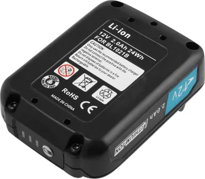 Image de Avizar, Li-Ion 12V 2000mAh 21,6Wh batterie pour Makita BL1021B outil électrique, noir