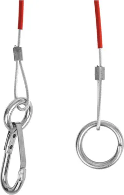 Produktbild von Abreißseil für Anhänger Wohnwagen mit Ring und Karabinerhaken 1,5m Rot