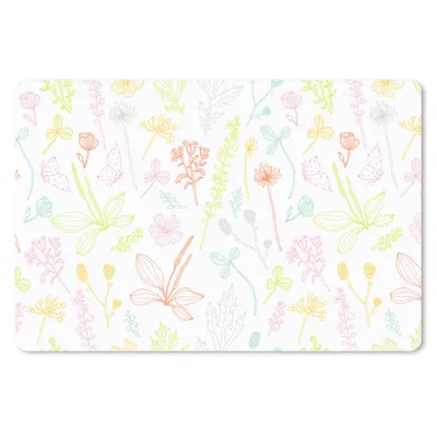 Produktbild von MuchoWow® Mauspad Mousepad Pflanzen - Muster - Garten - Kontur - Pastell 27x18 cm - Mousepads - Maus Mat - Pad - Mausunterlage - Büroartikel - Desk Matten