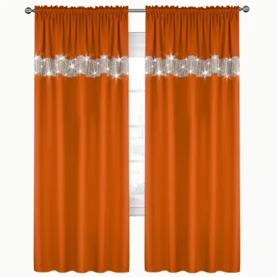 Produktbild von Modische Vorhange mit Zyrkonen 145x250 AUF BAND Orange