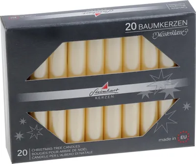 Produktbild von Baumkerzen Edelglanz Champagner 95 x Ø 13 mm, 20 Stück