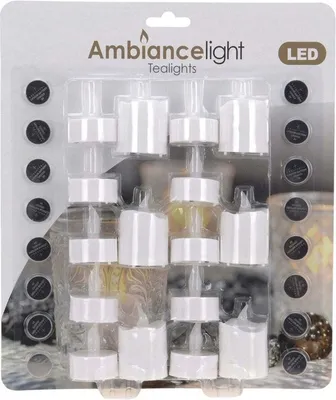 Image de Set de bougies à chauffe-plat LED 16 pièces