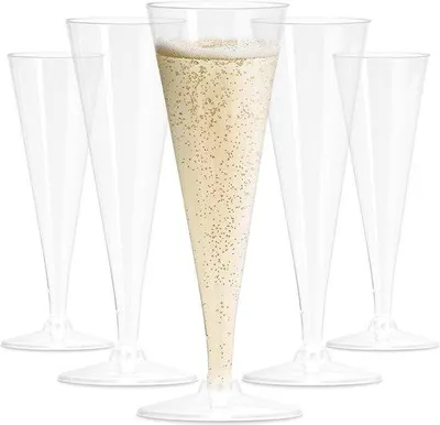 Produktbild von Famanu Gläser Flöte 120 ml - BPA-frei, wiederverwendbar, transparent
