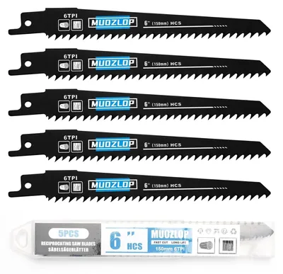 Immagine prodotto di Set di lame per sega a nastro, 5 pezzi, 150 mm, 6 denti per pollice, per legno