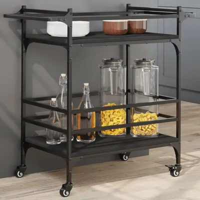 Obrázek produktu pro VidaXL 842361, Černá, Ocel, Dřevo