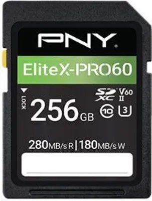 Obrázek produktu pro PNY EliteX-PRO60, 256 GB, SDXC, Třída 10, UHS-II, 280 MB/s, 180 MB/s