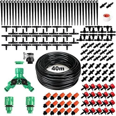 Productafbeelding van Druppelirrigatieset, tuinirrigatiesysteem, 40 m slang en 158 stuks