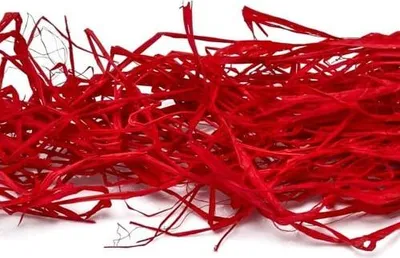 Image de Raphia teint naturel 50g Rouge