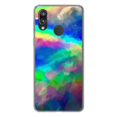 Produktbild von MuchoWow® Handyhülle Schutzhülle Hülle für Huawei P20 Lite (2020) Aquarell - Kunst - Psychedelisch Silikon Softcase Handy Hülle - Kartenhalter